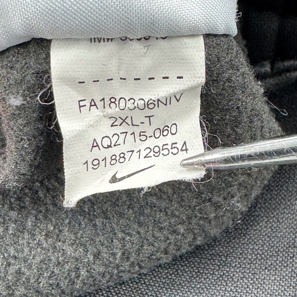 Nike Athletic Training Pants 2XLT Track Warm Up Gray with Red Waist AQ2715-060 - Picture 8 of 15